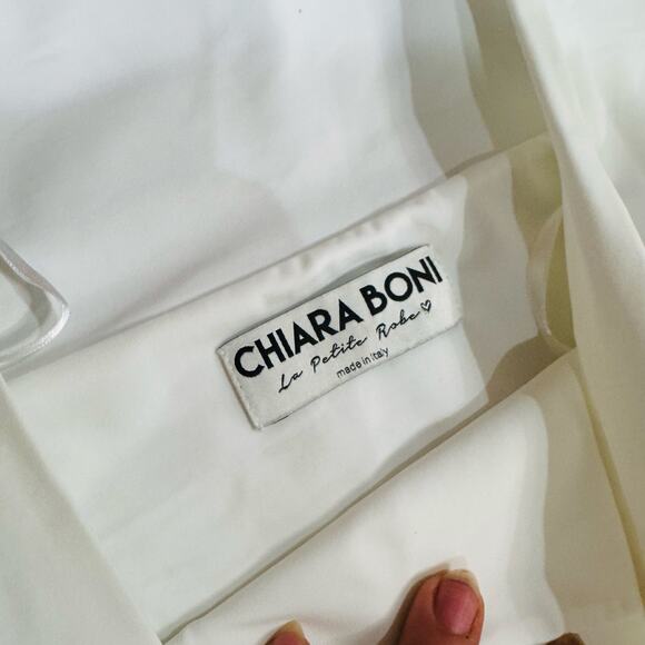 Chiara Boni La Petite Robe Ivory Nabelle Mermaid Jersey Peplum Gown small / 2 - Picture 11 of 12